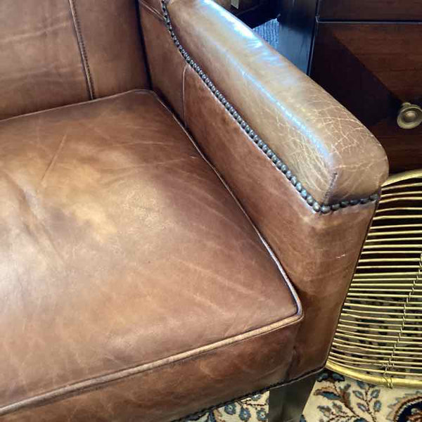 "As Is" Whittemore Sherrill Leather Wingback Chair
