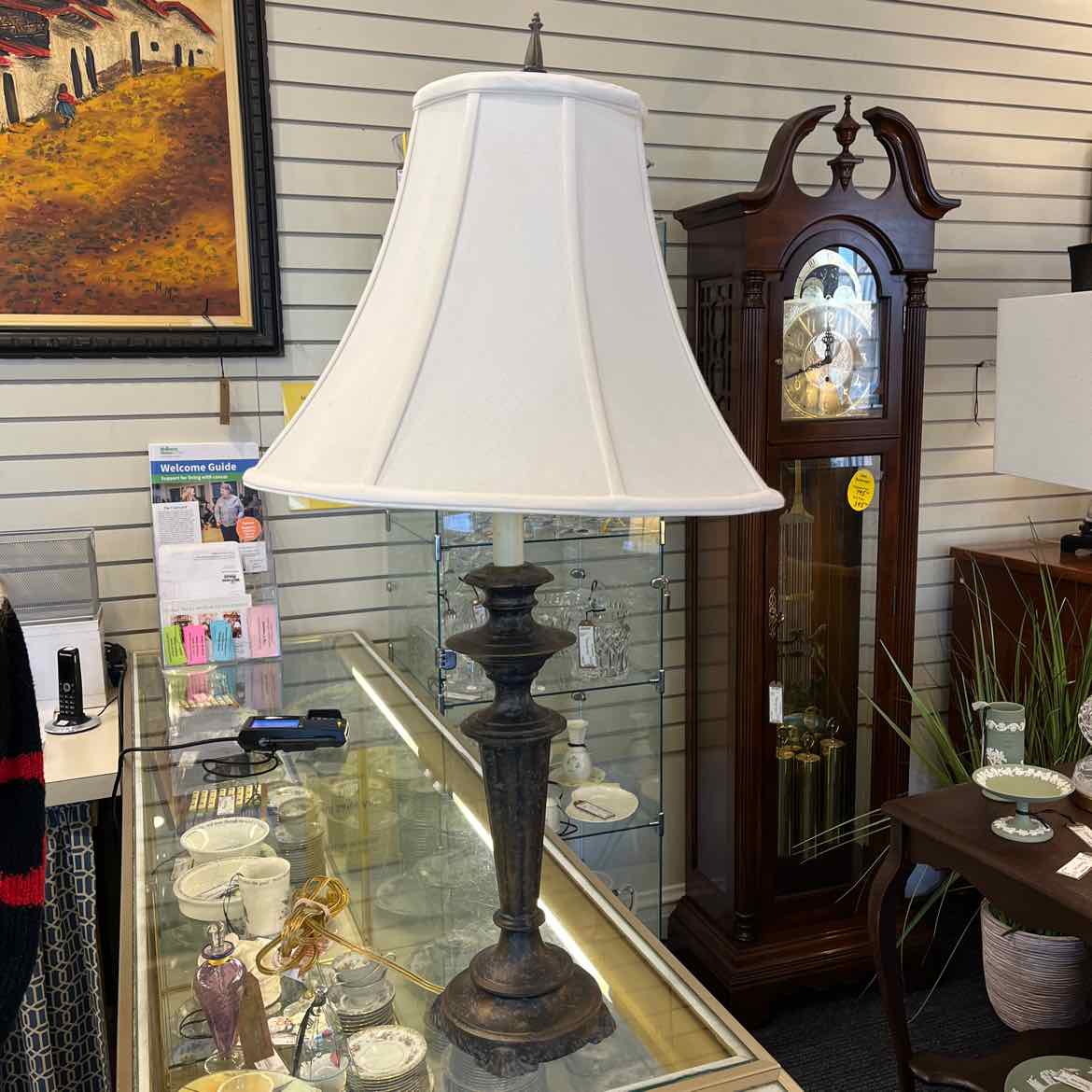Vintage Lamp with Cream Shade