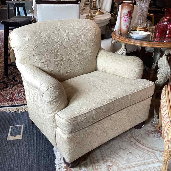 Ethan Allen Cream Floral Print Chair