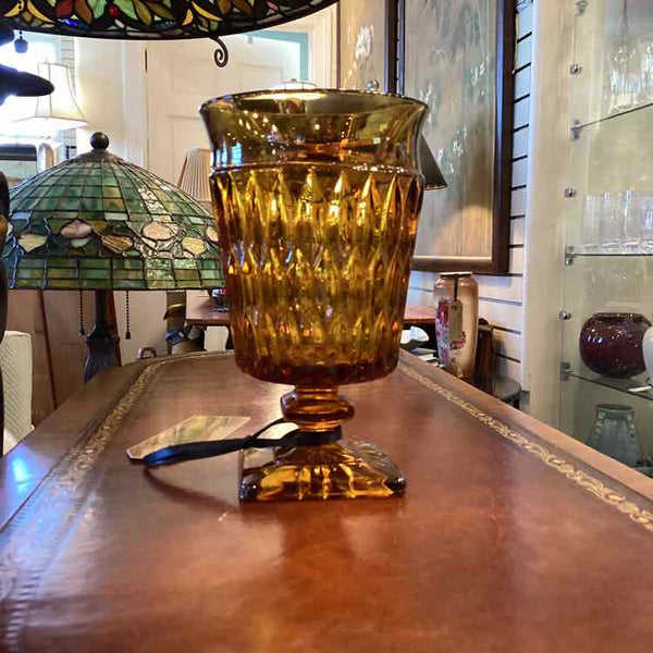 Vintage Amber Goblet