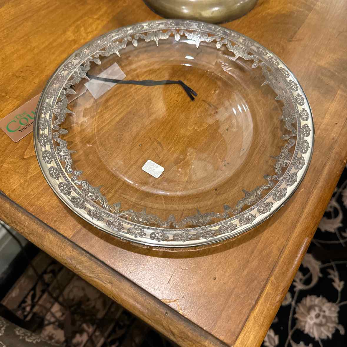 Silver Glass Plate