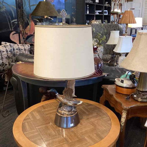 Vintage Brass Duck Lamp