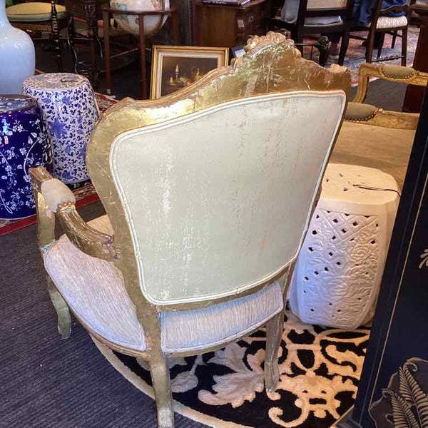 Carved Wood Bergere Arm Chair