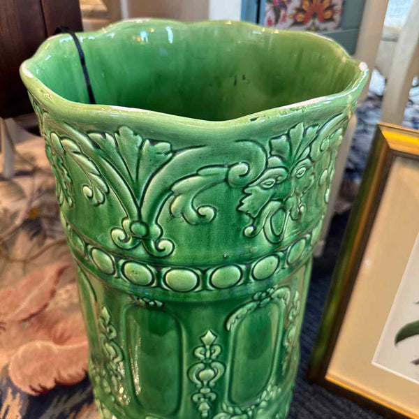 Green Ceramic Umbrella Stand