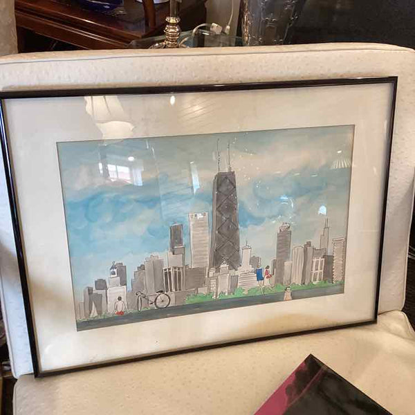 Chicago Skyline Watercolor