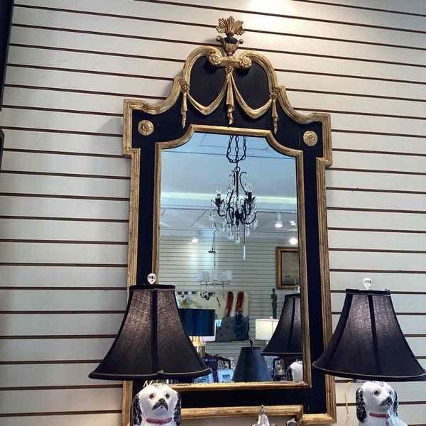 LaBarge Mirror with Black & Gold Frame - Small Chip