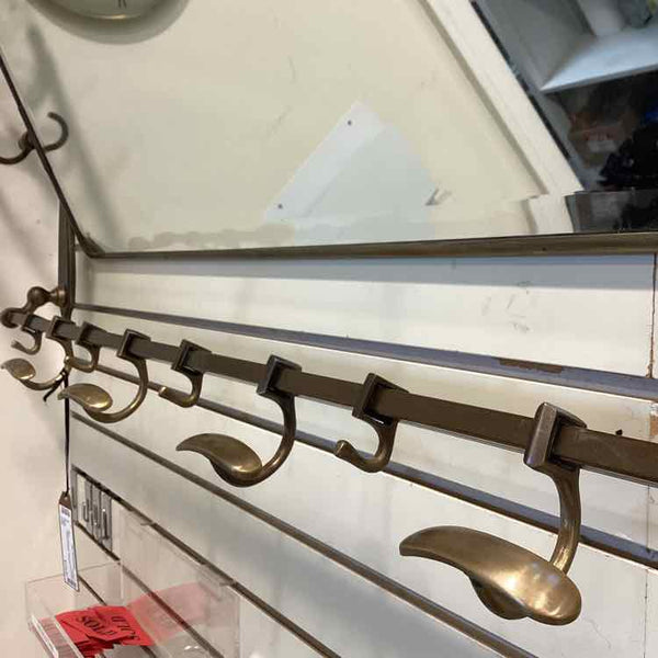 Hanging Glass And Metal Coat Rack