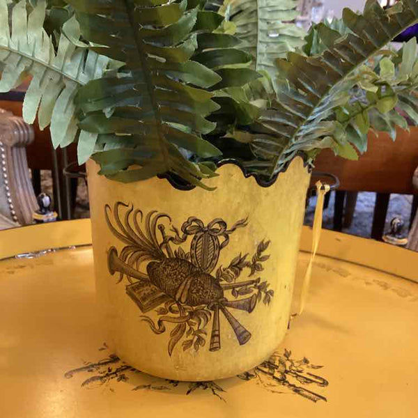 Yellow Tole Planter