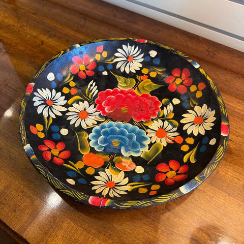 Mexican Handpainted Wooden Bowl