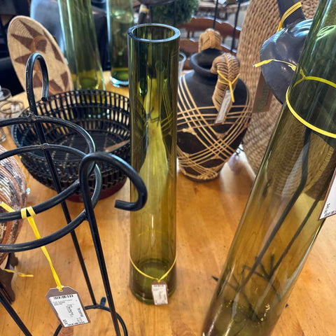 Green Glass Vase
