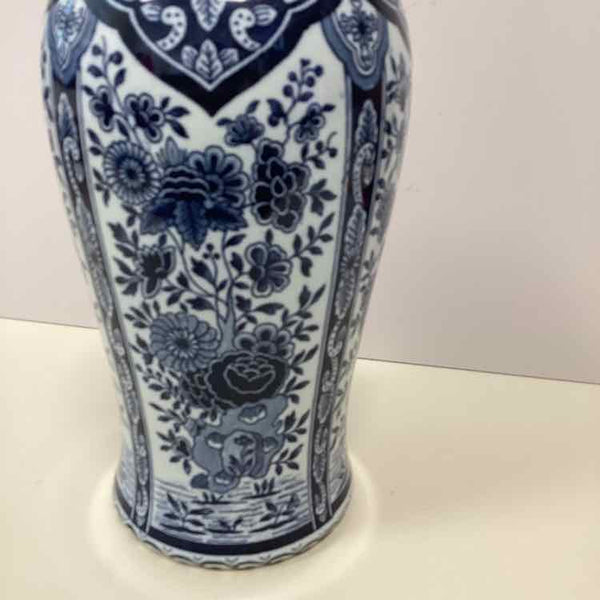 Delft Floral Vase
