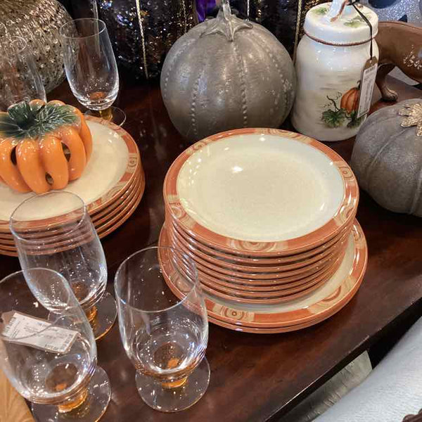 48 Piece  Denby Fire Chilli Set of China