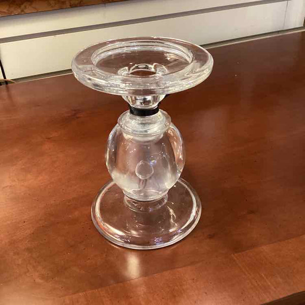 Heavy Glass Pillar Candle Holder