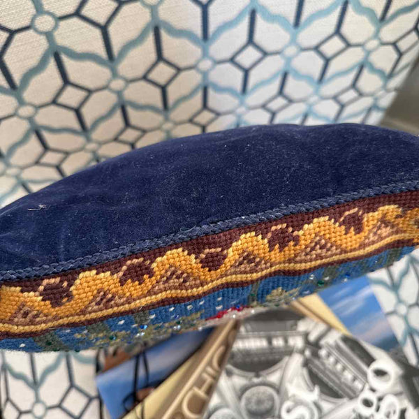 Radko Needlepoint Crystal Santa Pillow