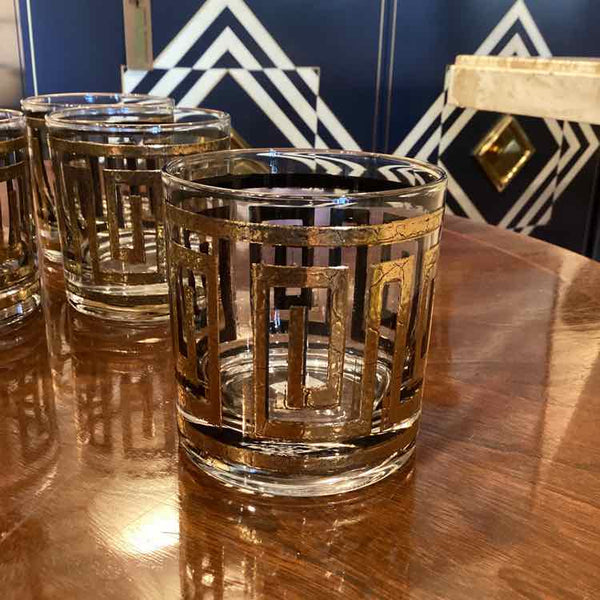 Seven Greek Key Design Glasses
