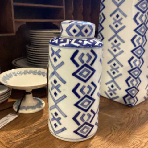 BlueWhite Round Ginger Jar