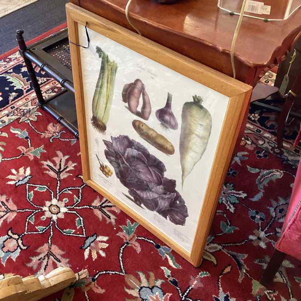Vegetable Print In Oak Frame