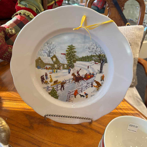 12" Grandma Moses Christmas Plate