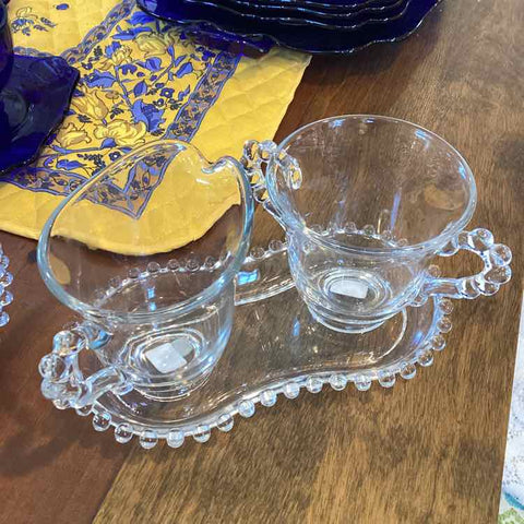 Candlewick Cream/Sugar w/ Tray