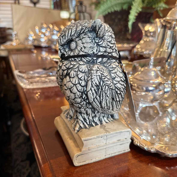 Owl on Book Figurine