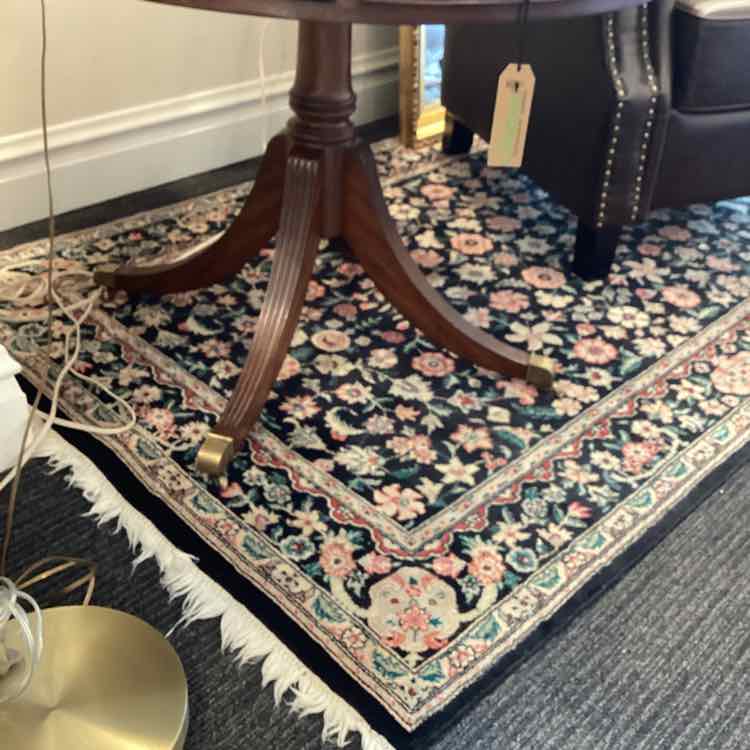 Hand Knotted Black & Multi Colored Rug