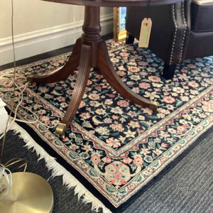 Hand Knotted Black & Multi Colored Rug