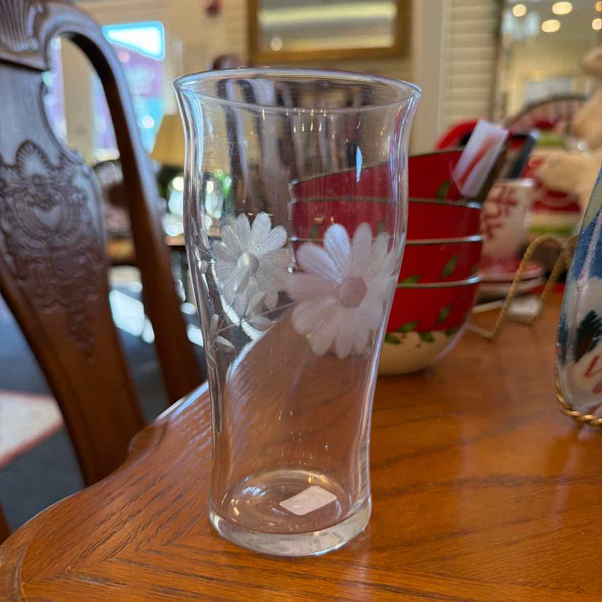 Etched Glass Tumbler