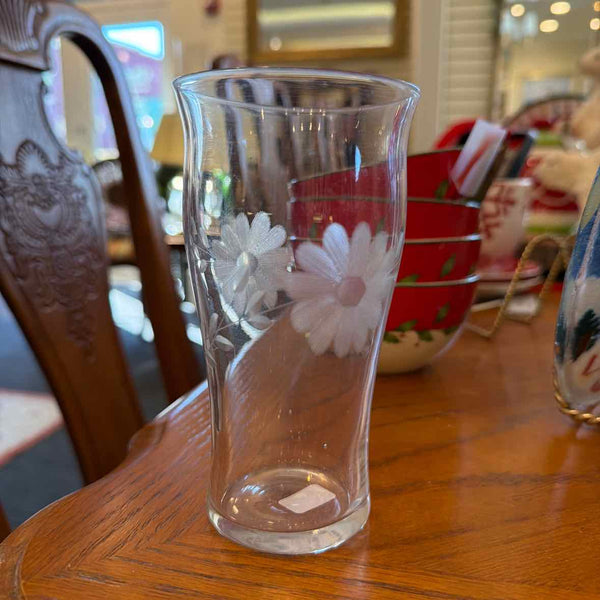 Etched Glass Tumbler