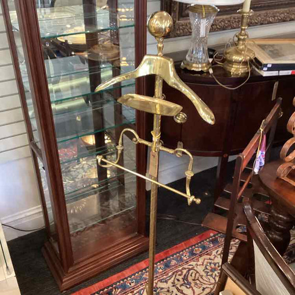 Adjustable Brass Valet Stand
