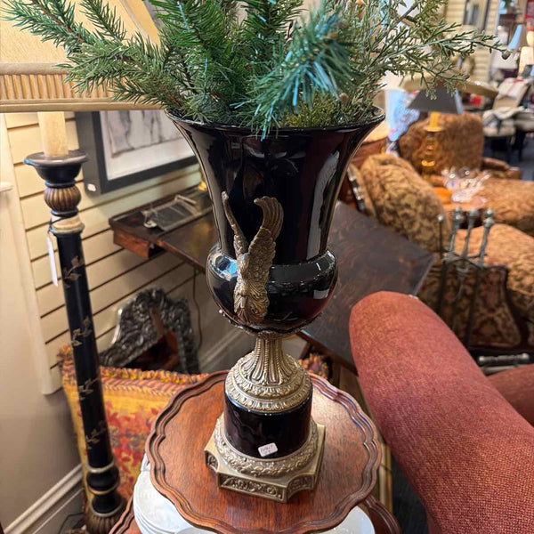 Black & Gold Enamel Vase