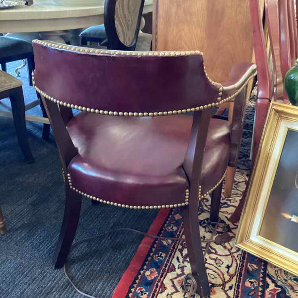Cordovan Leather Captain's Chair