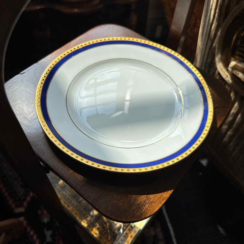 8" Tiffany Blue/Gold Plate