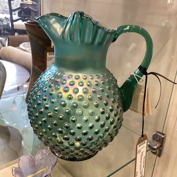Fenton Carnival Satin Hobnail Pitcher