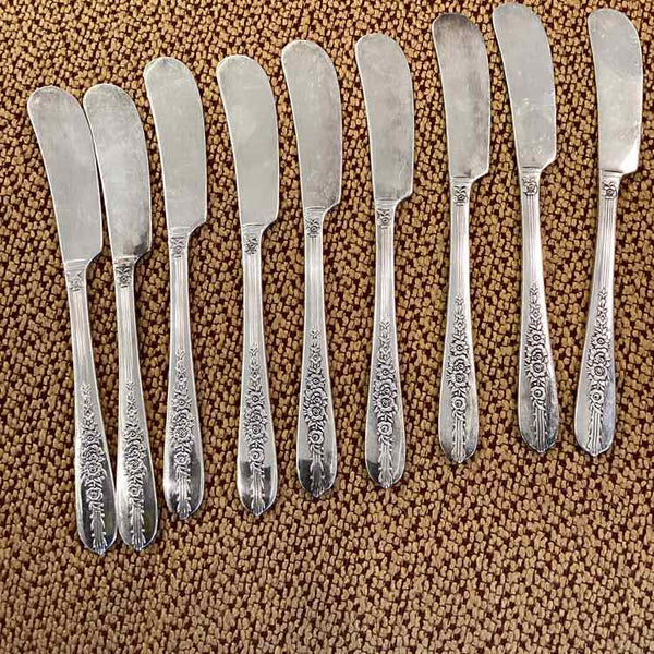9 Butter Knives Royal Rose Intro 1939