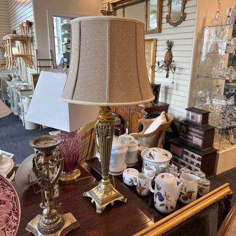 Gold Lamp With Shade