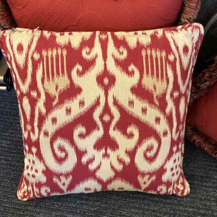Red/Cream Pillow - Ethan Allen