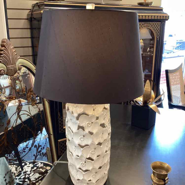 White Orchid Ceramic Lamp
