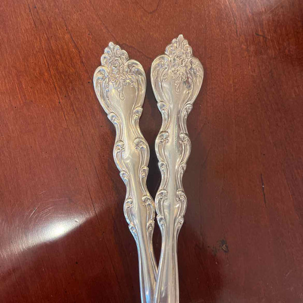 Silverplate Meat Fork And Spoon