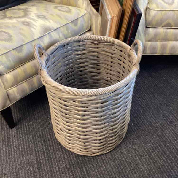 Taupe Basket With Handles