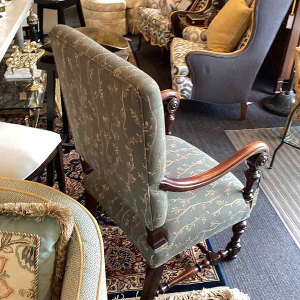 Vintage Green And Camel Arm Chair