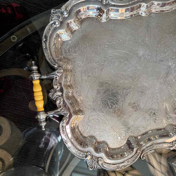 SLP Footed Butlers Tray - Am. Sheffield