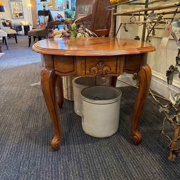 Parquet Oval Side Table