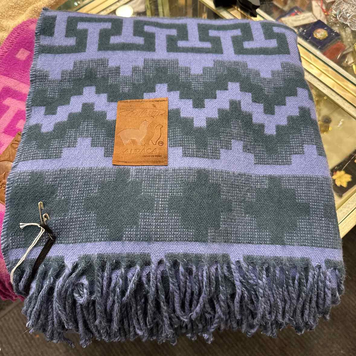 Purple/Grey Alpaca Throw
