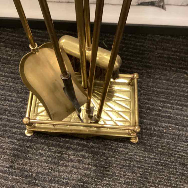 Brass Fireplace Tools - 5 Piece