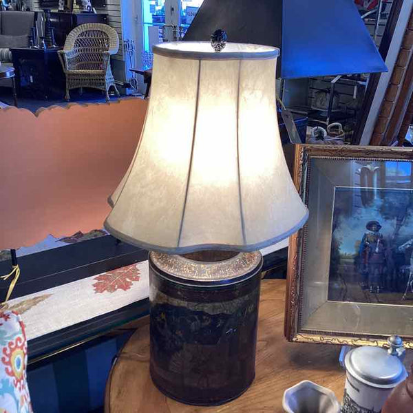 Vintage Black Tin Lamp