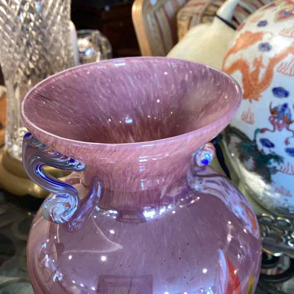 Murano Pink Glass Vase
