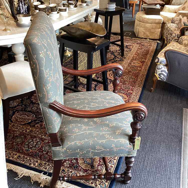 Vintage Green And Camel Arm Chair