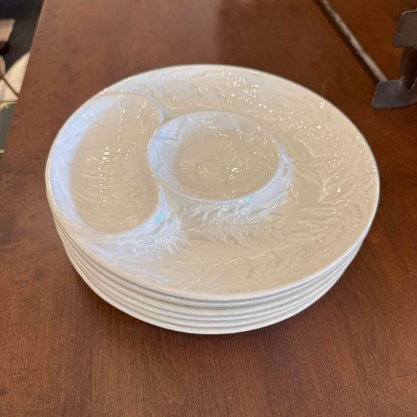 6 Divided Artichoke Plates - Portugal