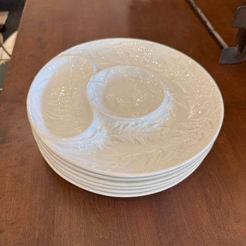 6 Divided Artichoke Plates - Portugal