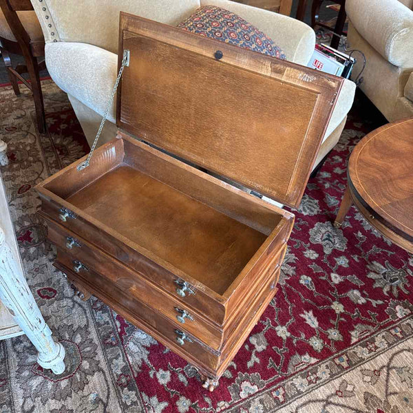 Burled Wood Bookstack Side Table